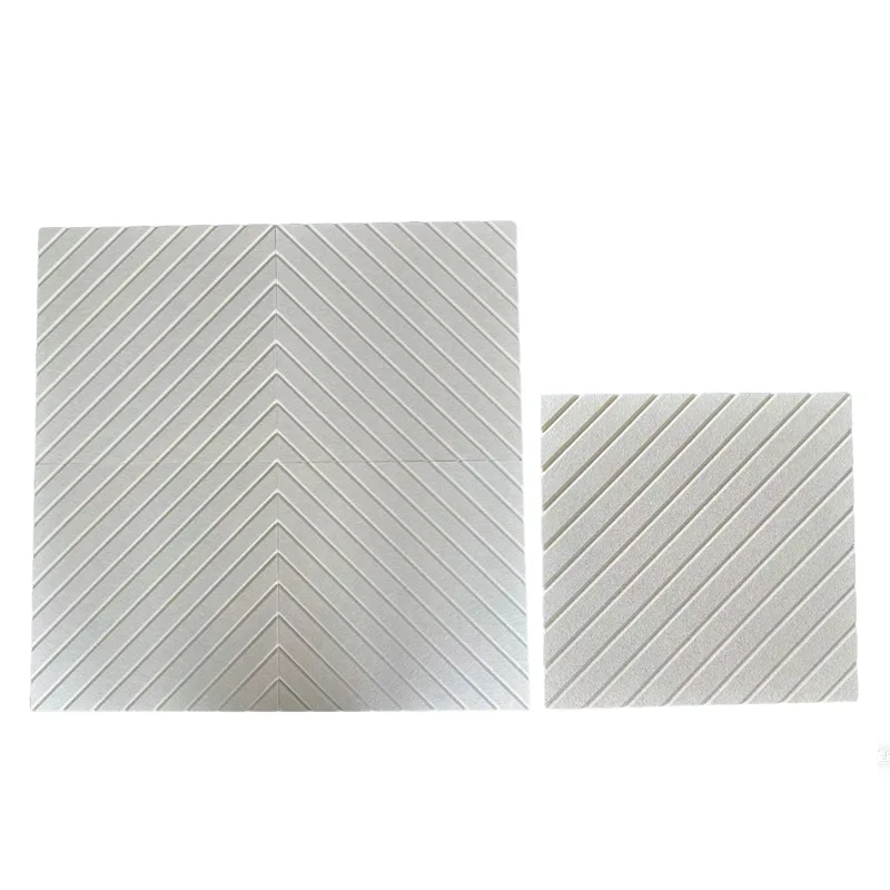 Beige V-kanavainen PET-huopa-akustinen paneeli